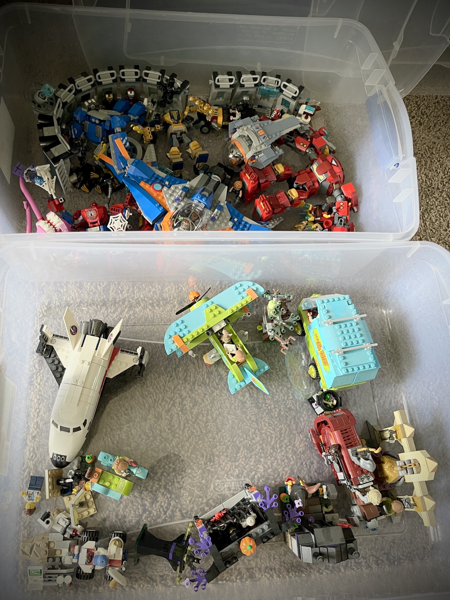 Bulk stored Lego sets