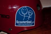 Scooter Dad Sticker - Helmet